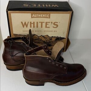 NWT White's Handmade Chromexal Leather Boots Brown Size 12 Original Semi-dress